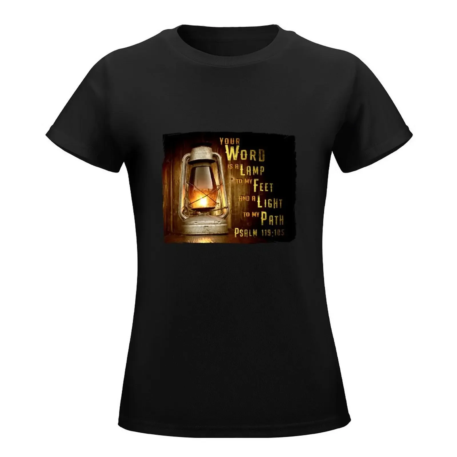 Футболка с надписью Your Word Is a Lamp to My Feet (Псалом 119:105) футболки кавайная одежда