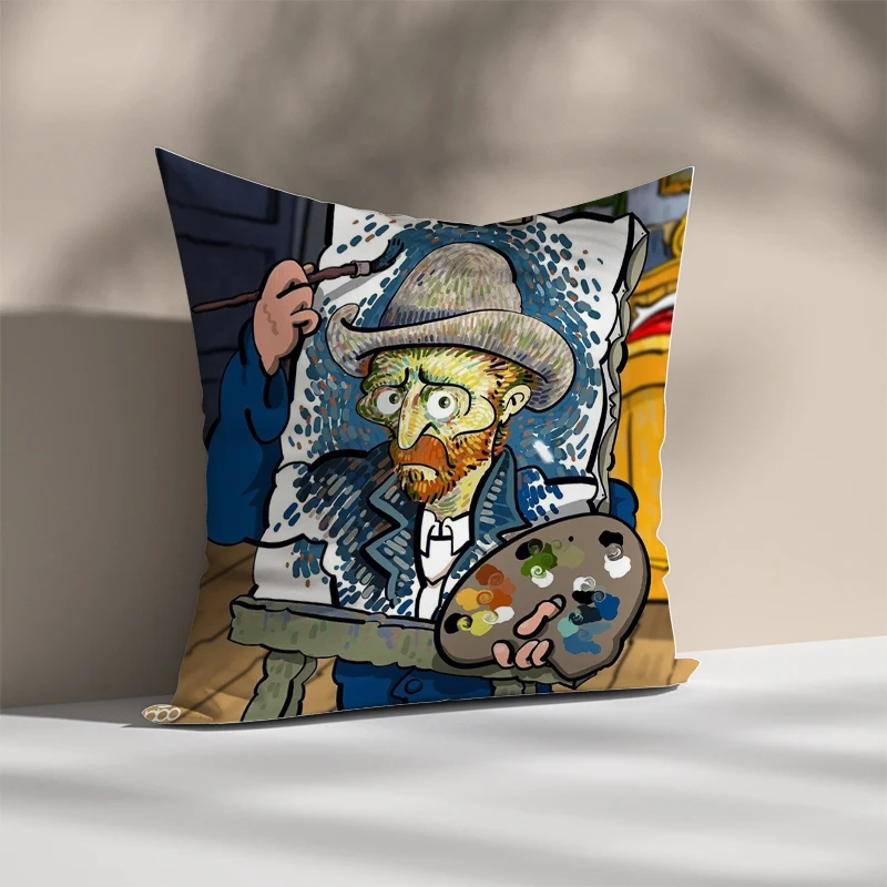 

Anime Pillow Cover Van Gogh Pillowcases for Pillows Pillowcase Cushion Covers Cushions Home Decor Decorative Sofa 45x45 Bed Hugs