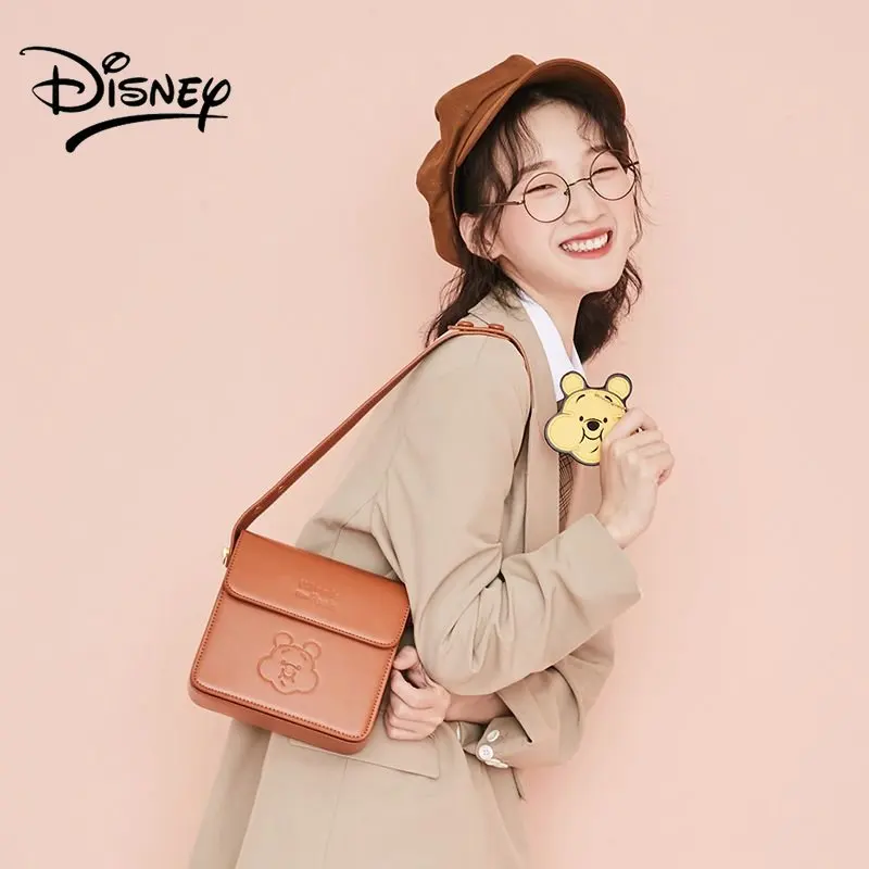 Disney Pooh Bear Female Shoulder Bag Light Luxury Shoulder Bag Niche Handbag Birthday Gift Underarm Bag To Girlfriend