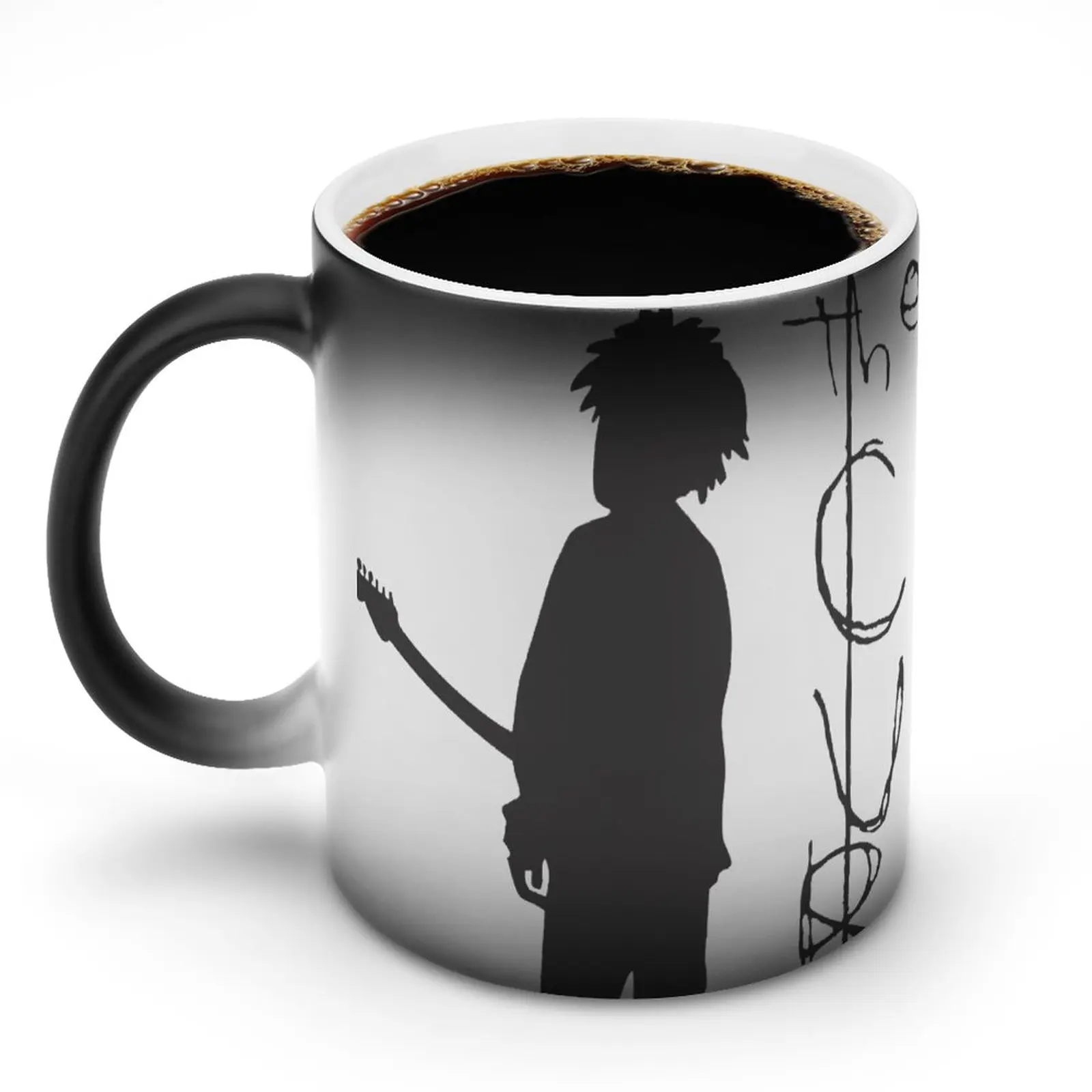 

Постер The Cure, музыкальная кружка, альбом, Роберт Смит, гитара, поет, фарфоровая Подарочная кружка, которая меняет цвет, оптовая продажа модных чашек