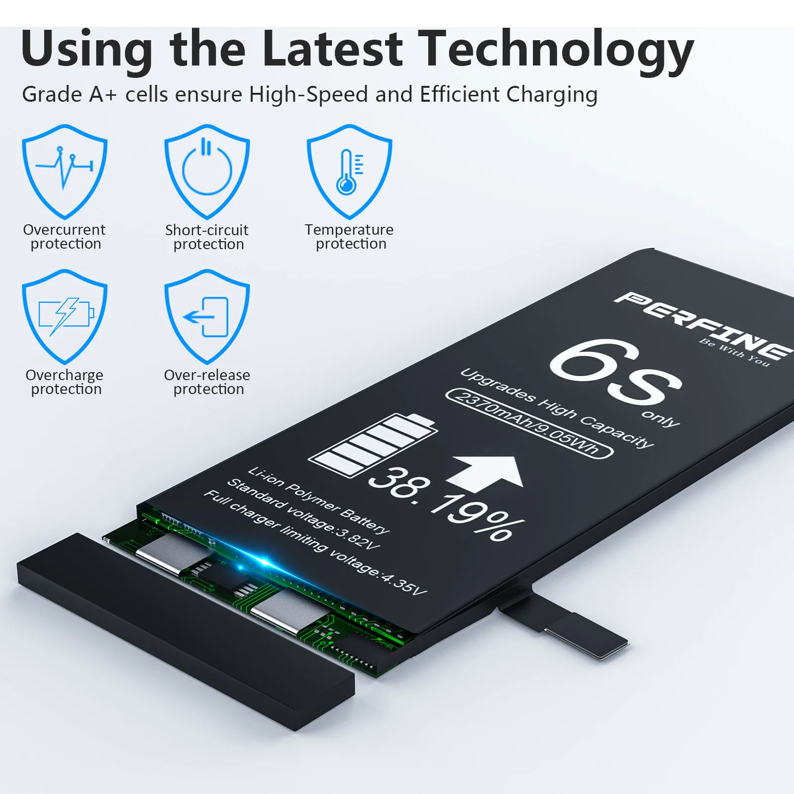 Идеальная батарея для iphone 6S 2370 мАч Замена литий-полимерной батареи с комплектом