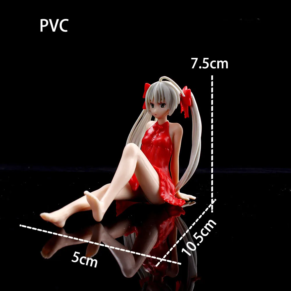 

Cute PVC Summer Dome Girl Edge Of The Sky Spring Day Wild Dome Red Skirt White Two-Dimensional Hand-Made Model Car Ornaments