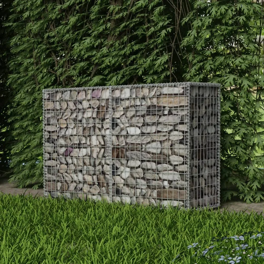 

Gabion Basket, Galvanised Steel Outdoor Privacy Screen, Garden Decoration 150x50x100 cm