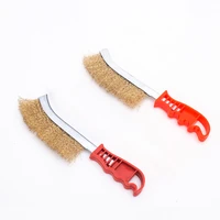 knife shaped steel wire brush barbecue cleaning stainless steel wire iron brush steel copper derusting brushsteel wire brush