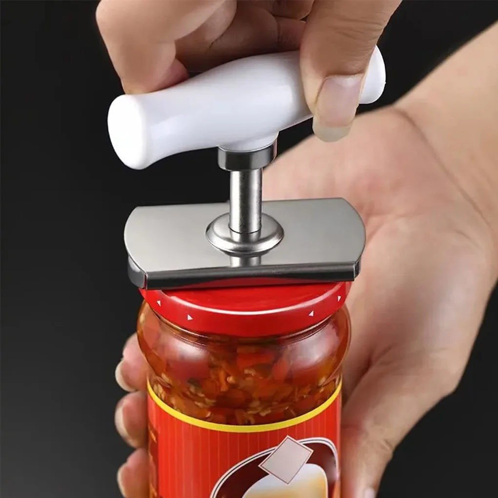 

Can Opener Tools Cap Lid Easy Gadget Manual Can Jar Opener Adjustable Stainless Steel Lids off Bottle Twist 1-3.7 Inches Kitchen
