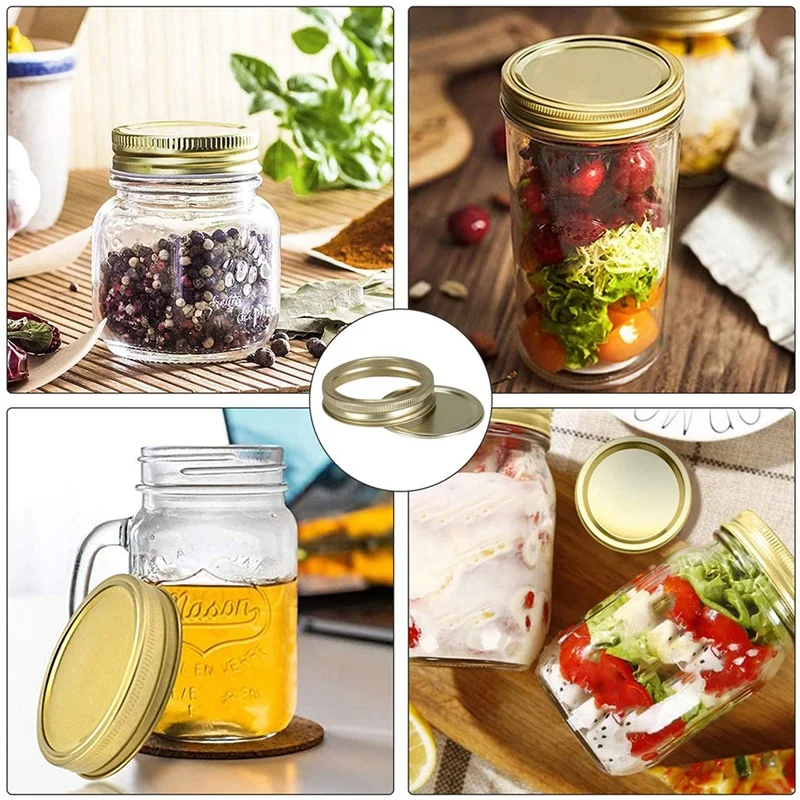 Крышки и кольца для банок Mason крышек консервирования шариков обычный рот