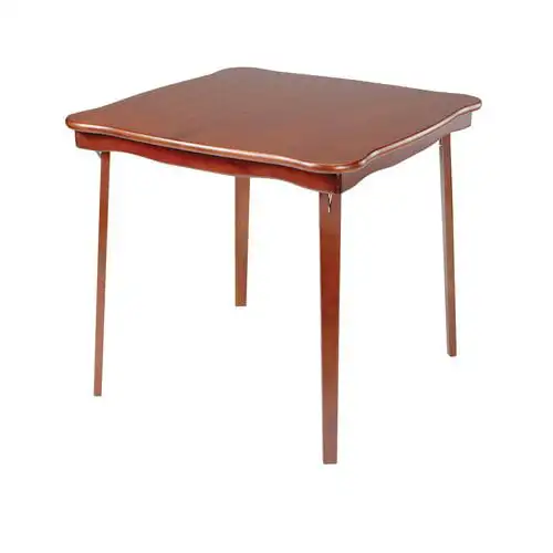 

Classic Scalloped Folding Card Table - Fruitwood