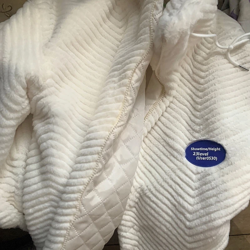 Korean Fashion Faux Rabbit Fur Coat Winter Jacket for Women 2022 Lady Thicken Warm Loose Coat Outwear