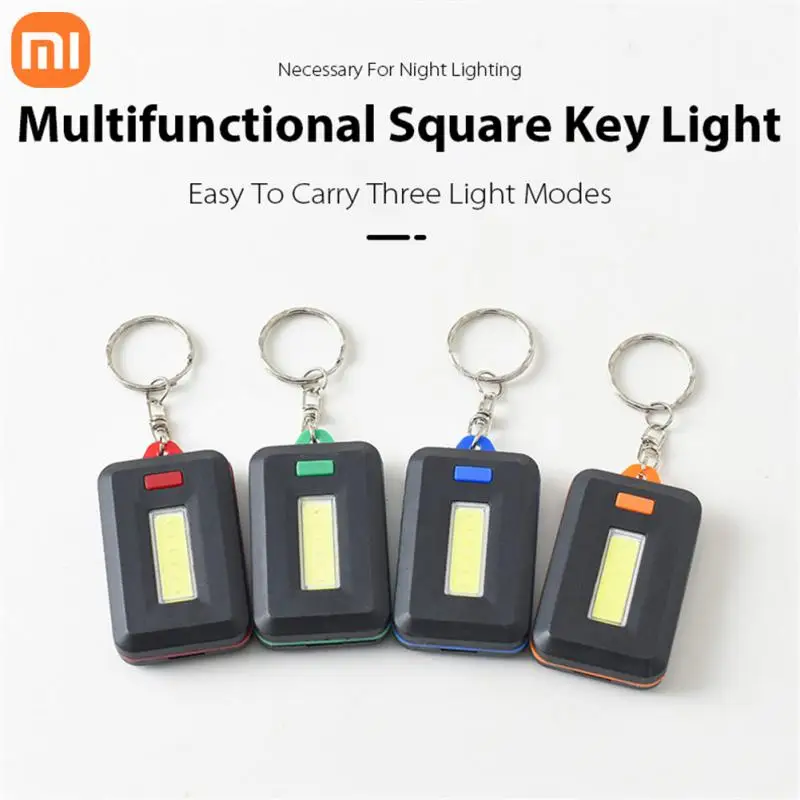 

XIAOMI LED Keychain Flashlight Light LampPortable Mini COB Key Chain Keyring Torch With Carabiner For Camping Hiking Fishing