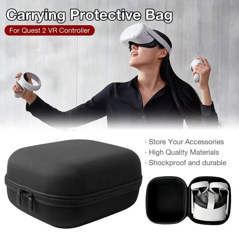 

VR Hard Travel Case Storage Bag For Oculus Qu-est 2 VR Headset Portable Convenient Carrying Case Controllers Accessories