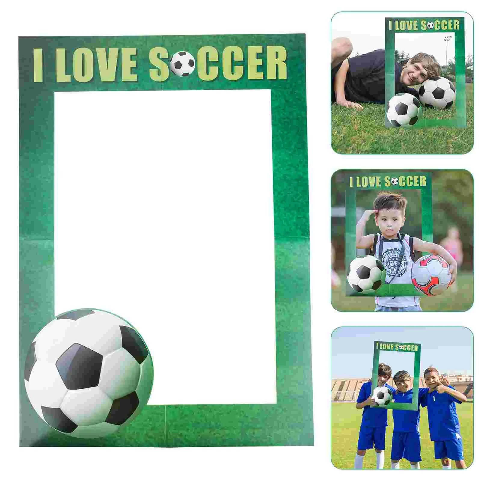 

Frame Photo Party Soccer Picture Football Booth Prop Props Frames Supplies Selfie Theme Birthday Decor Paper Decorations Hand