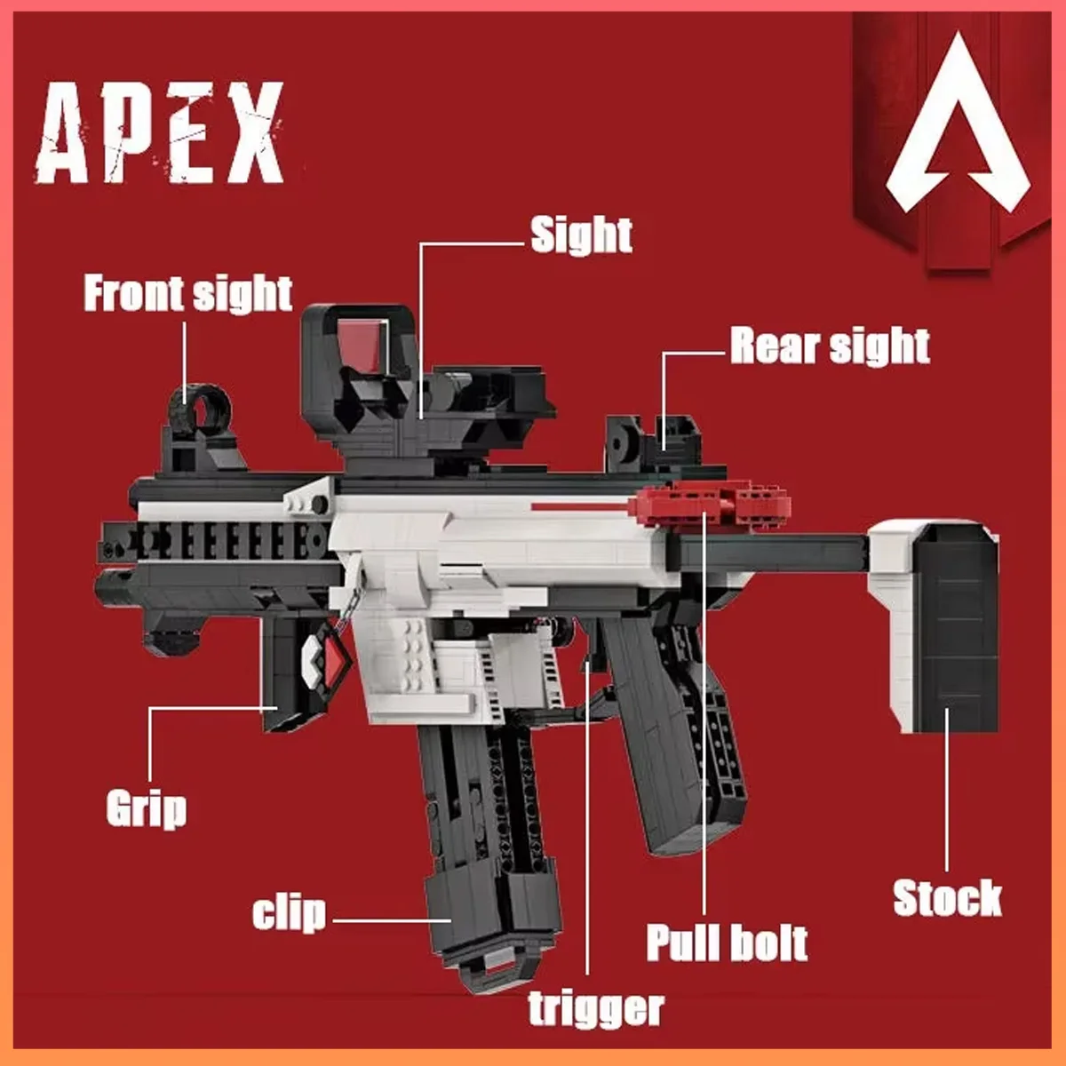 Строительные блоки Apex R99 пистолет-пулемет высокой сложности сборка съемный