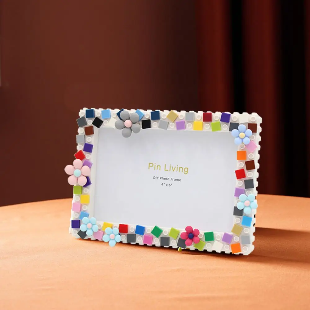 

DIY Building Blocks Photo Frame Colorful Children Educational Assembling Toys Handmade Products Decoration Home Christmas Gifts