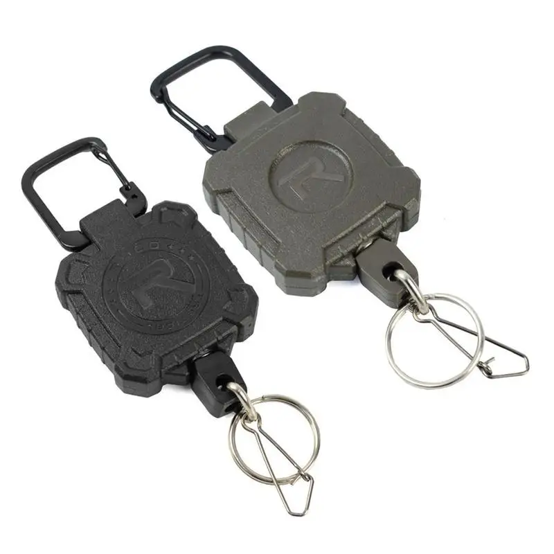 

Retractable Carabiner Badge Keyring Holder Multifunctional Anti-Loss Reel Keyring Badge Reel For Backpacking Picnic Hiking