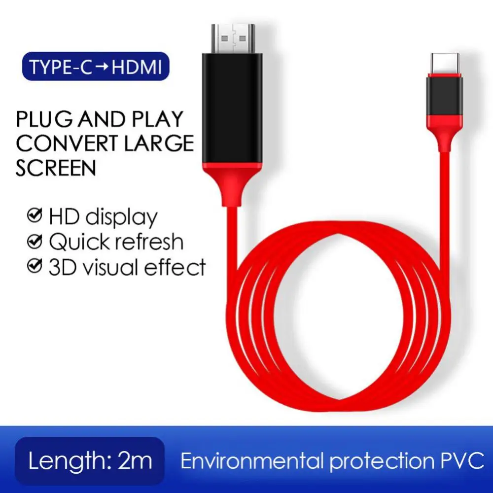 

Video Converter 4k Cable Adapter Type C To Hdmi-compatible Cable Usb-c Cable Usb 3.1 For Macbook Samsung Galaxy S9/s8 Huawei