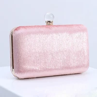 hot pink handbag luxury designer satin bag crossbody pearl buckle small clutch purse with chain ladies evening hand bags 2022