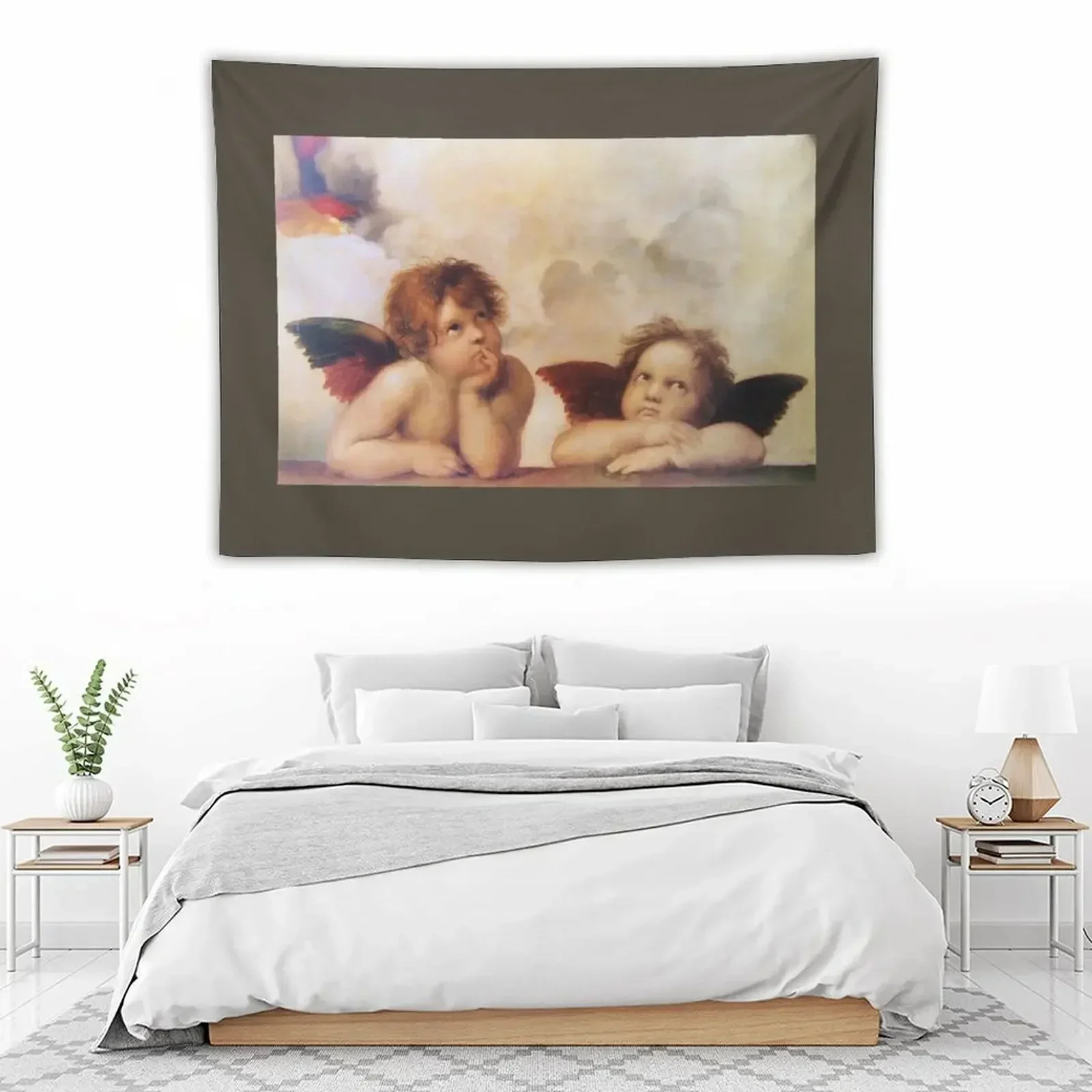 Гобелен из рафиала-мадона сикстина с ангелами аксессуары для украшения комнаты