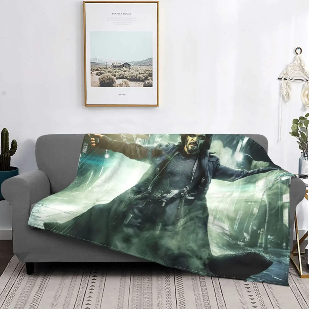 

The Matrix Trinity Film Blankets Coral Fleece Plush Decoration Bedroom Bedding Couch Bedspread