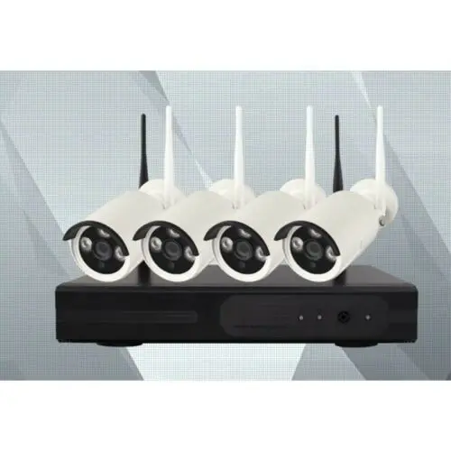 

4CH WiFi Camera System Wireless NVR Security System Kit w/ 4pcs 2MP Cameras