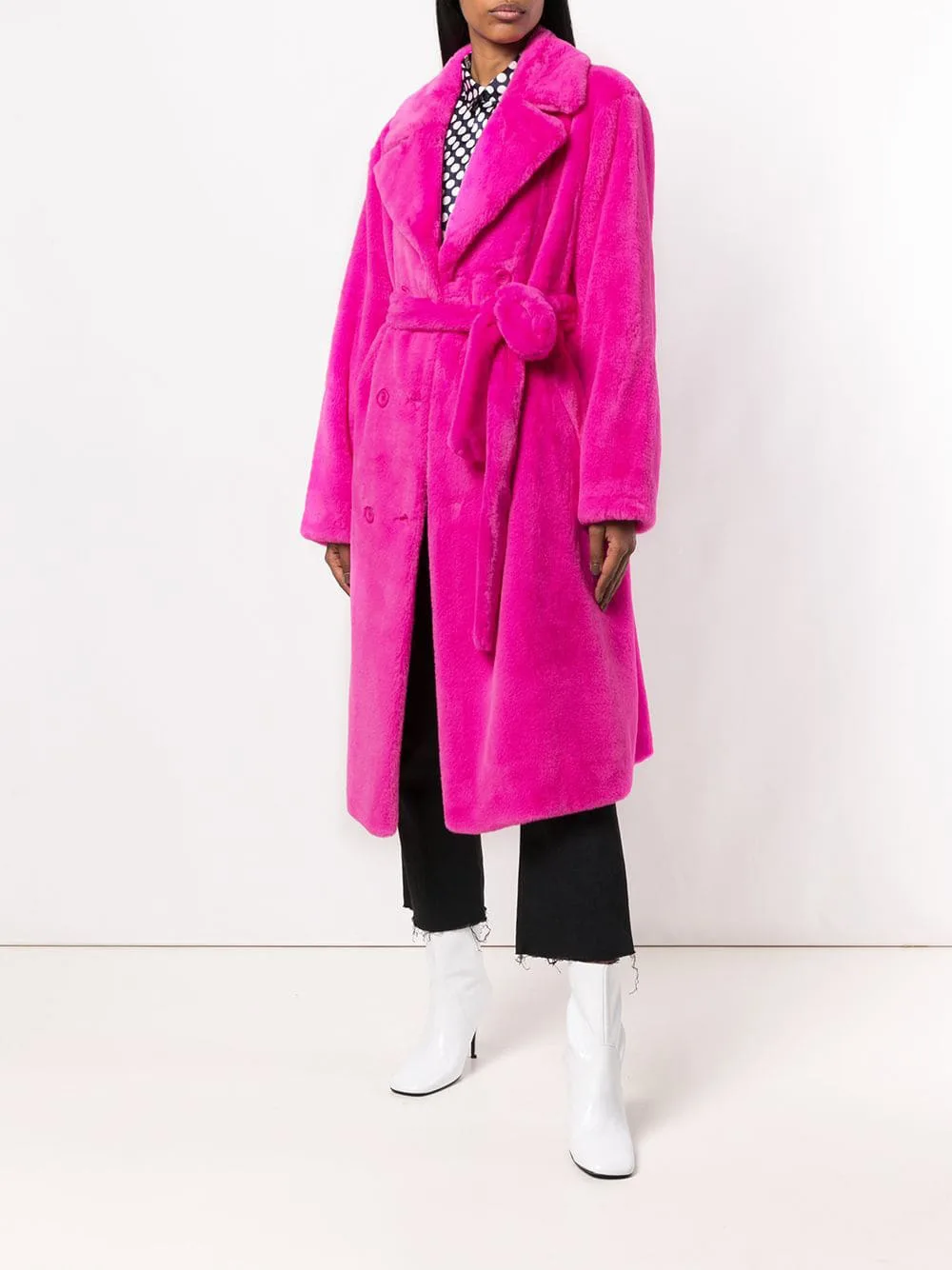 

Faux Fur Coat Winter Warm Suit Collar Women's Long Coat