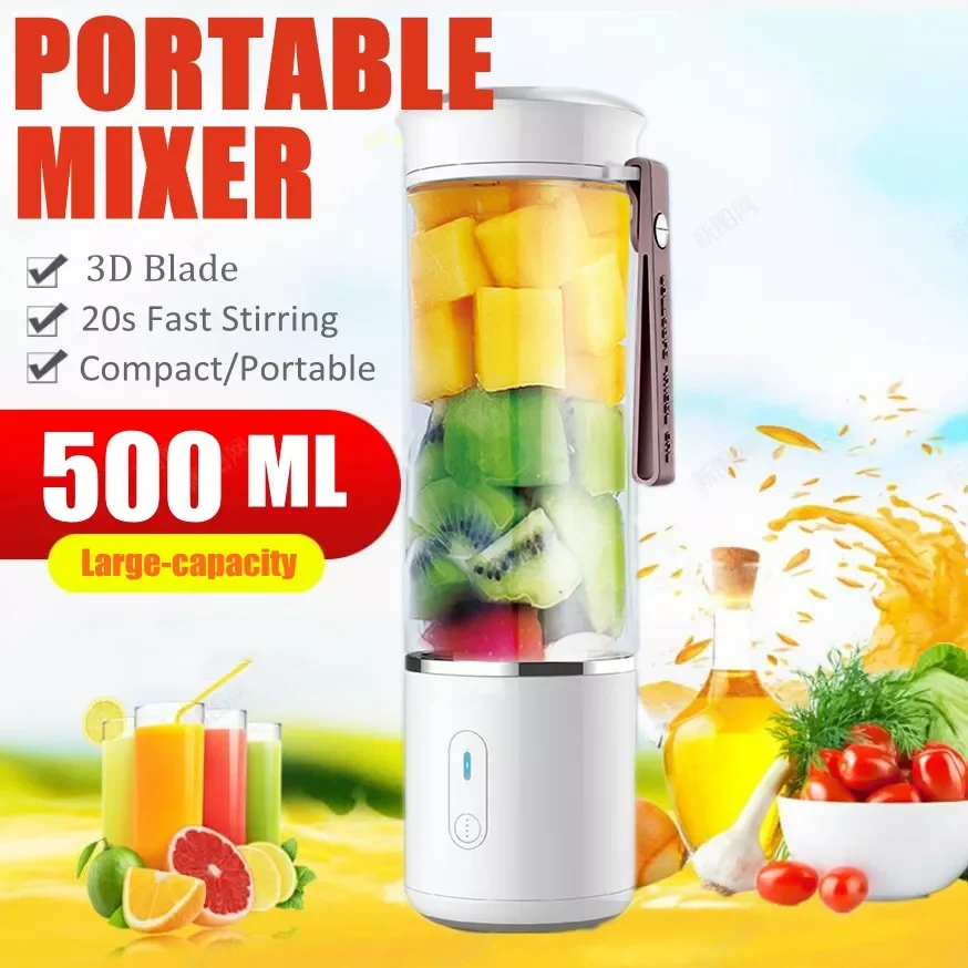 

USB ortable lender uice xtractor 00Ml ini resh uice moothie lender ruit egetables ixer itchen itness