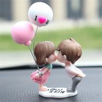car decoration cute cartoon couples action figure balloon ornament universal car interior dashboard accessories for girls gifts