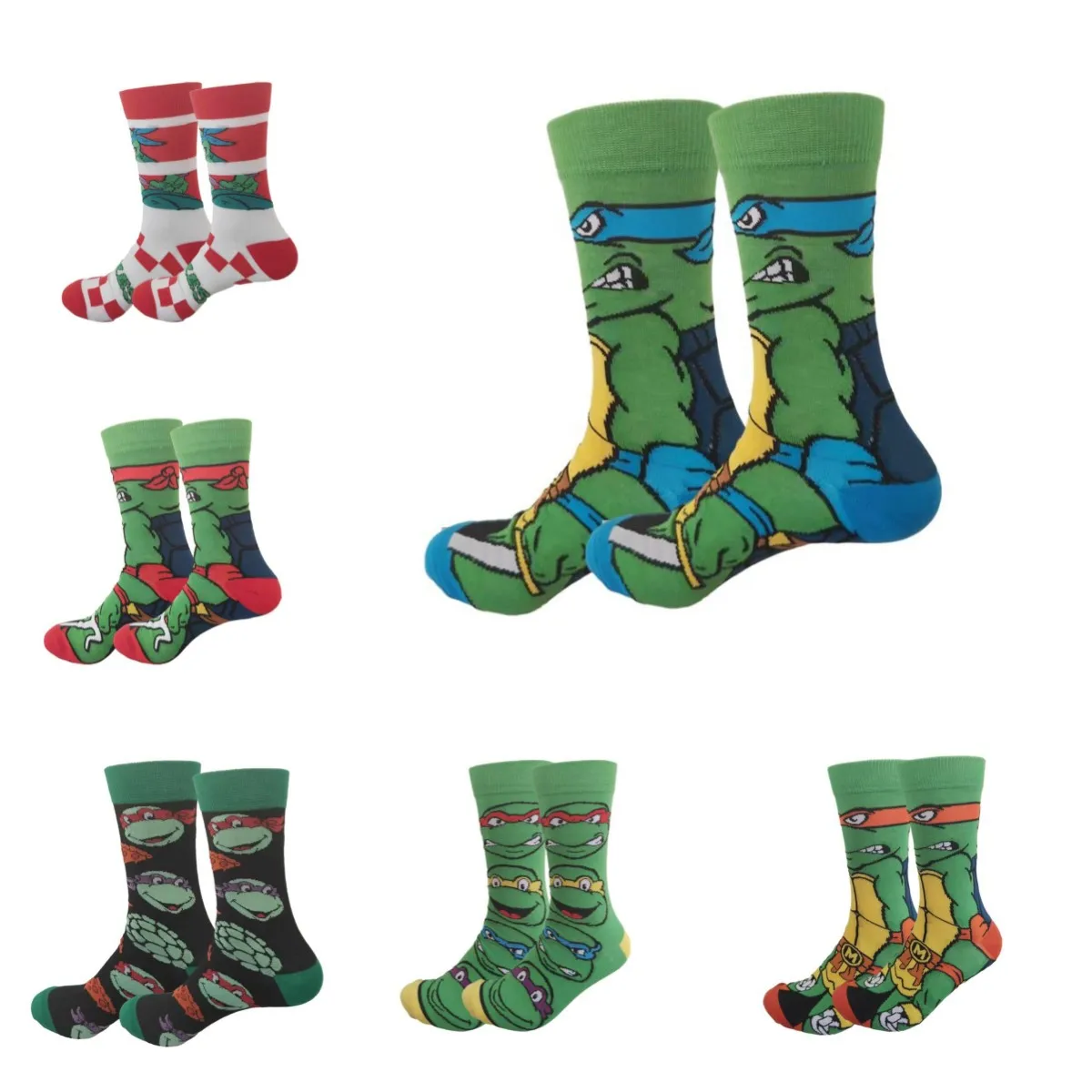 

Teenage Mutant Ninja Turtles Fashion Funny Men's Socks Fashion Women's Socks Anime Cartoon Tmnt Leisure Sports Couple Socks Gift