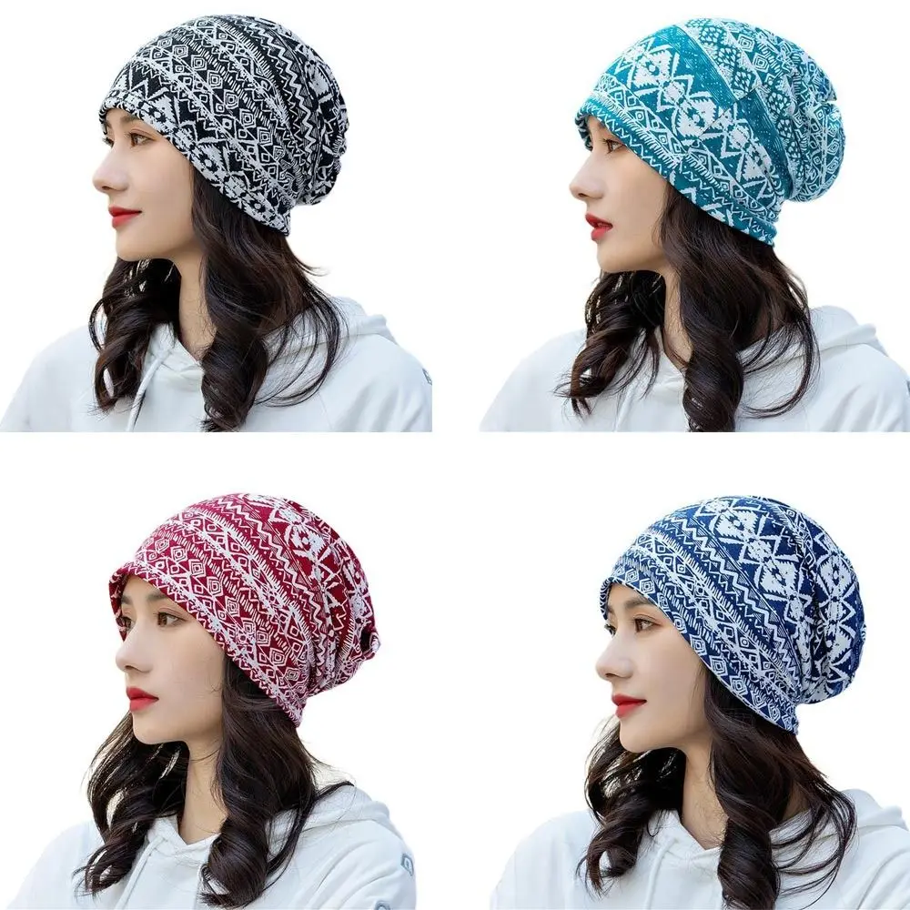 

Fashionable Rhombic Korean Winter Warm Pullover Hat Cover Headgear Pile Cap Scarf