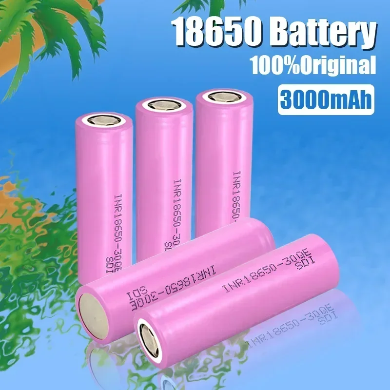 3000mAhINR18650 Battery 3.7V INR18650 30Q Li-ion Rechargeable Batteries Used for power bank small fan bateria 18650 recargable