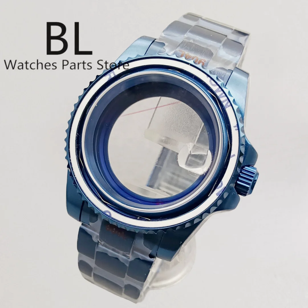 Голубые гальванизированные часы BLIGER 40 мм браслет для украшения устрицы/юбилея с