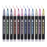 double line outline pens 12 colors outline metallic markers glitter outline pens writing drawing pens diy art crafts