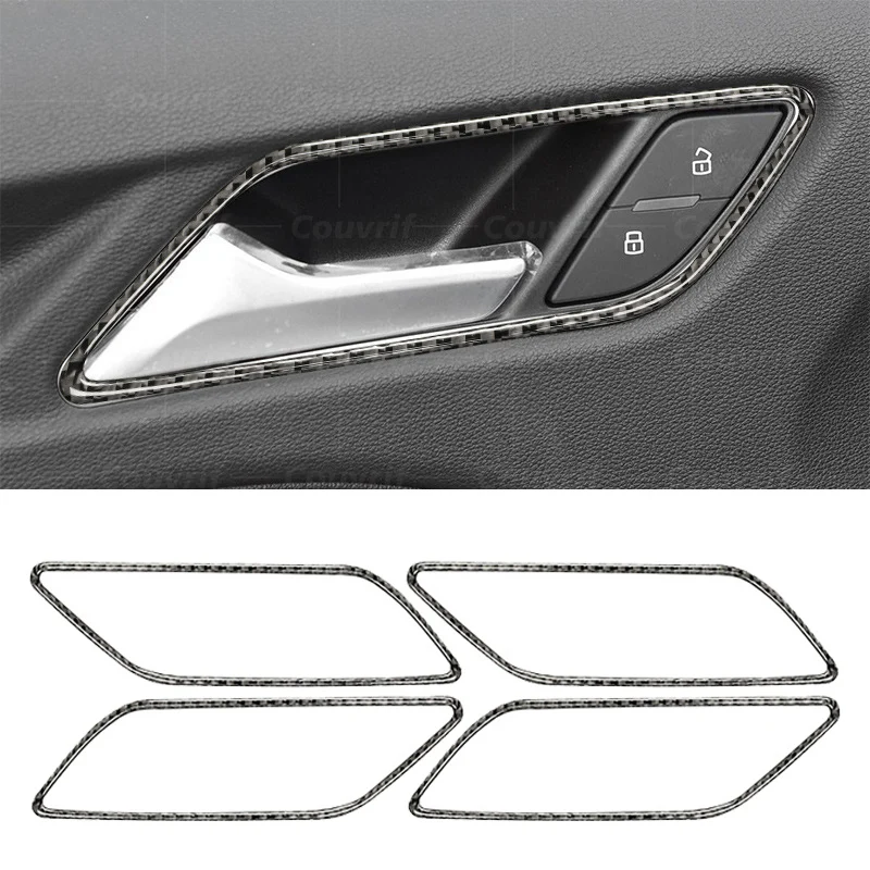 

Carbon Fiber Car Cover Interior Panel Door Handle Covers Trim Door Bowl Lock Sticker For Audi A3 8V S3 RS3 2014-2020 Accessories