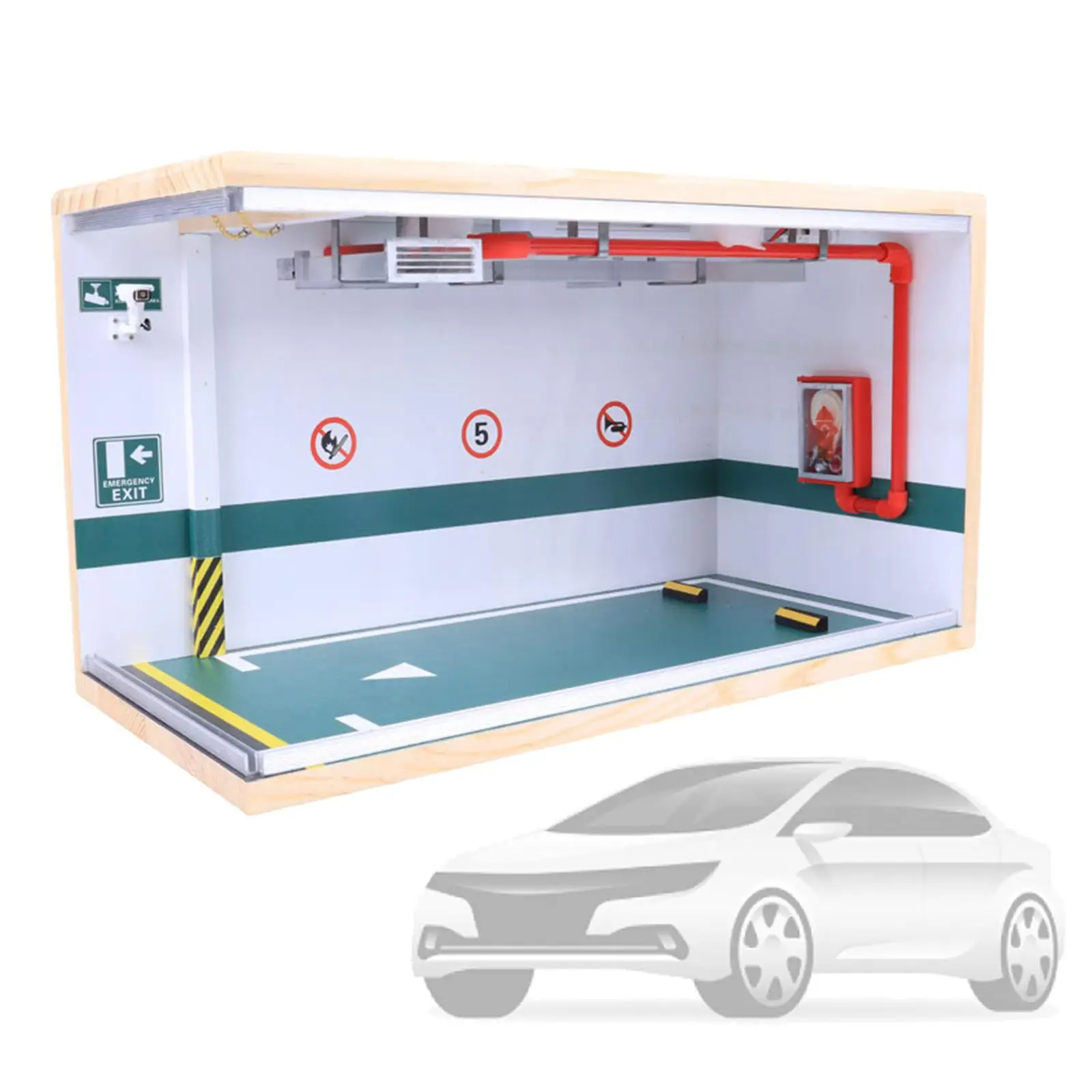 

1:18 Литой парковочный стенд для автомобиля, Игрушечная модель для песочного стола, микро пейзаж, домашняя модель