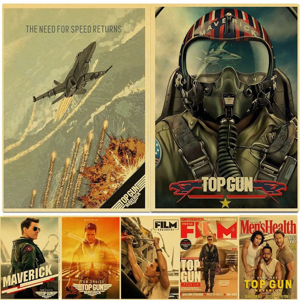 

Постер 2022 Top Gun, Крафтовая бумага, постеры для дома, бара, кафе