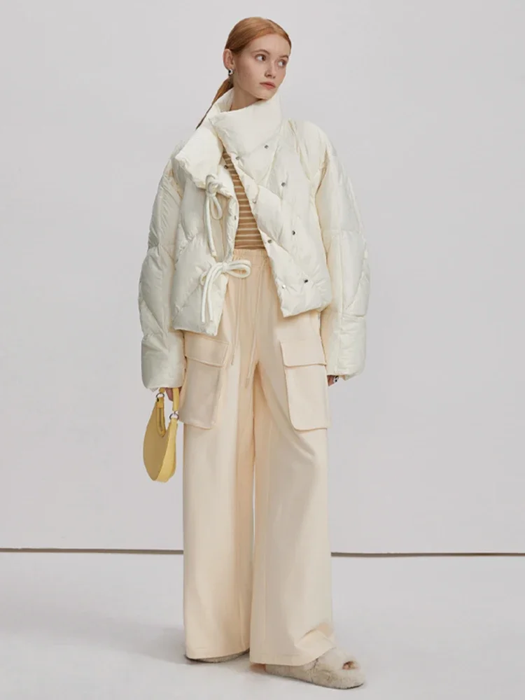 Новинка модное повседневное белое зимнее пальто женская многофункциональная