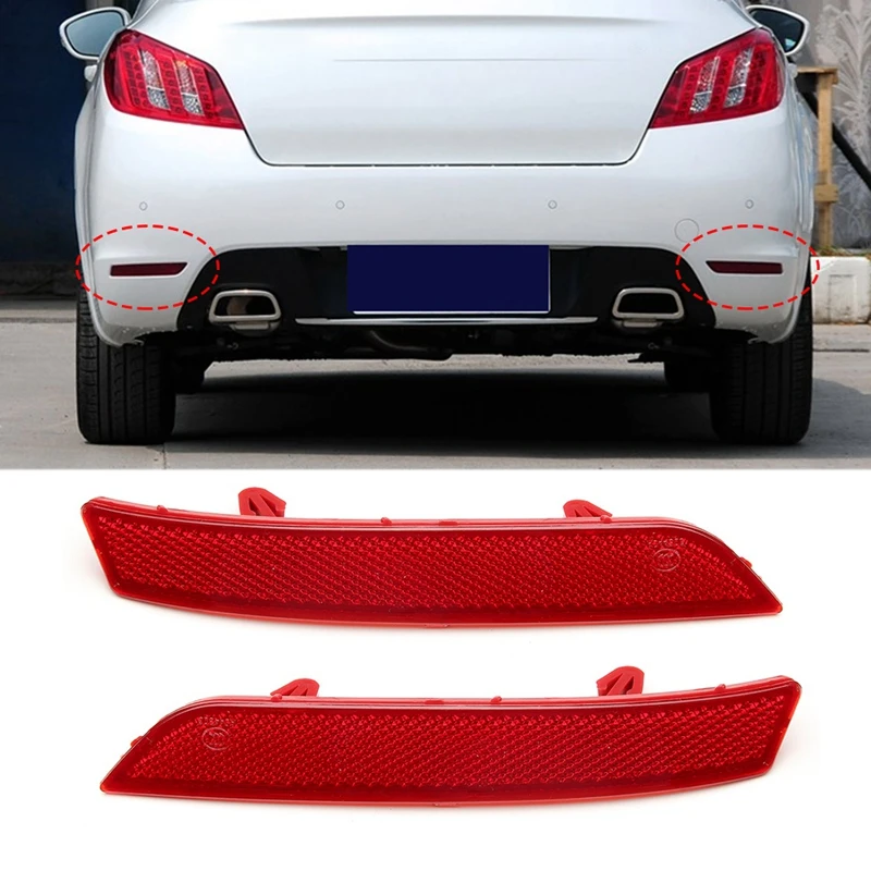 

NewRear Bumper Reflector Light for Peugeot 508 508 2010 2011 2012 2013 2014 Rear Bumper Lights Bar Warning Lamp