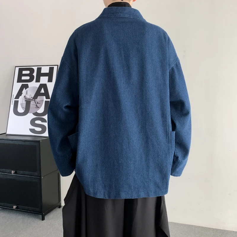 PFNW Мужской японский кардиган синяя джинсовая куртка унисекс свободная