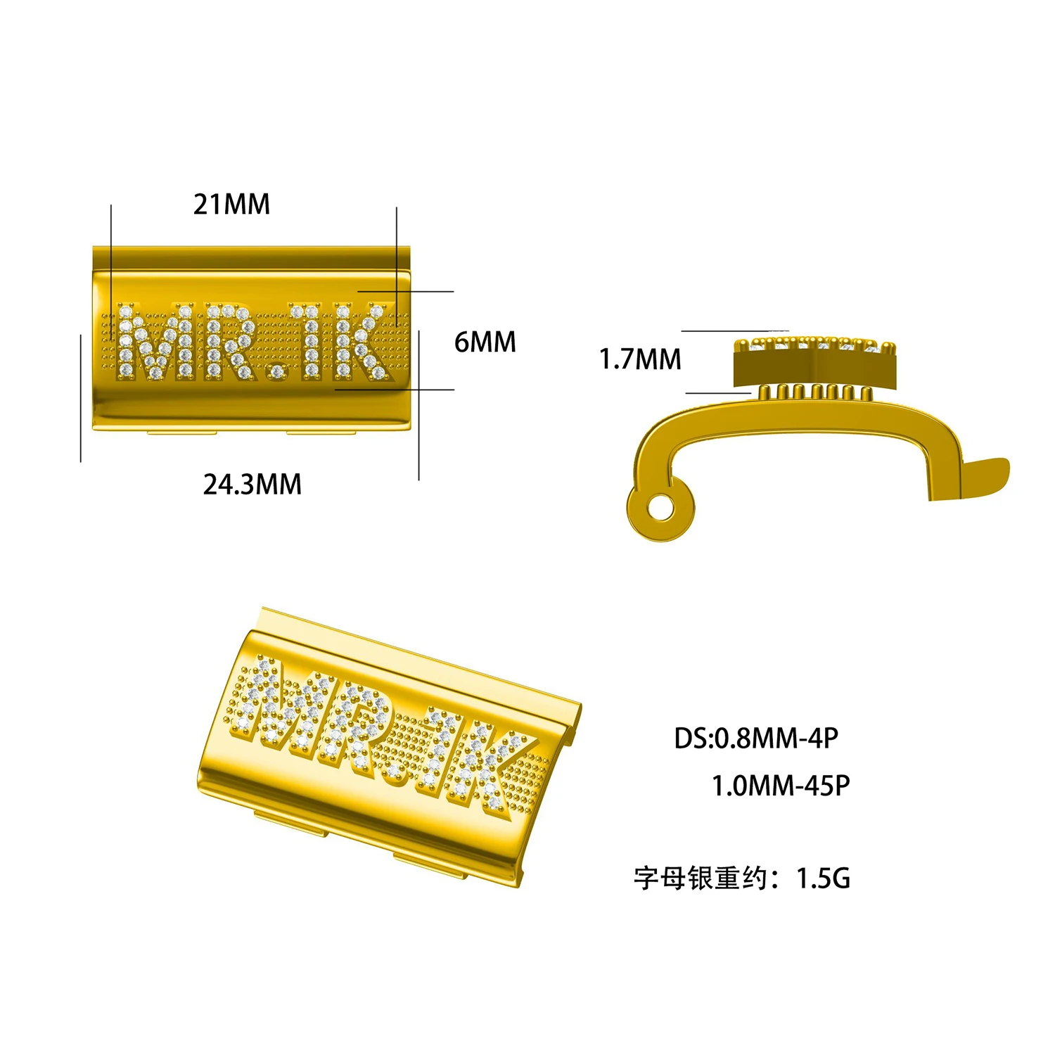 Готовый к отправке 6/8/10/15 мм стерлингового серебра 925 пробы Vvs Муассанит Мужчины