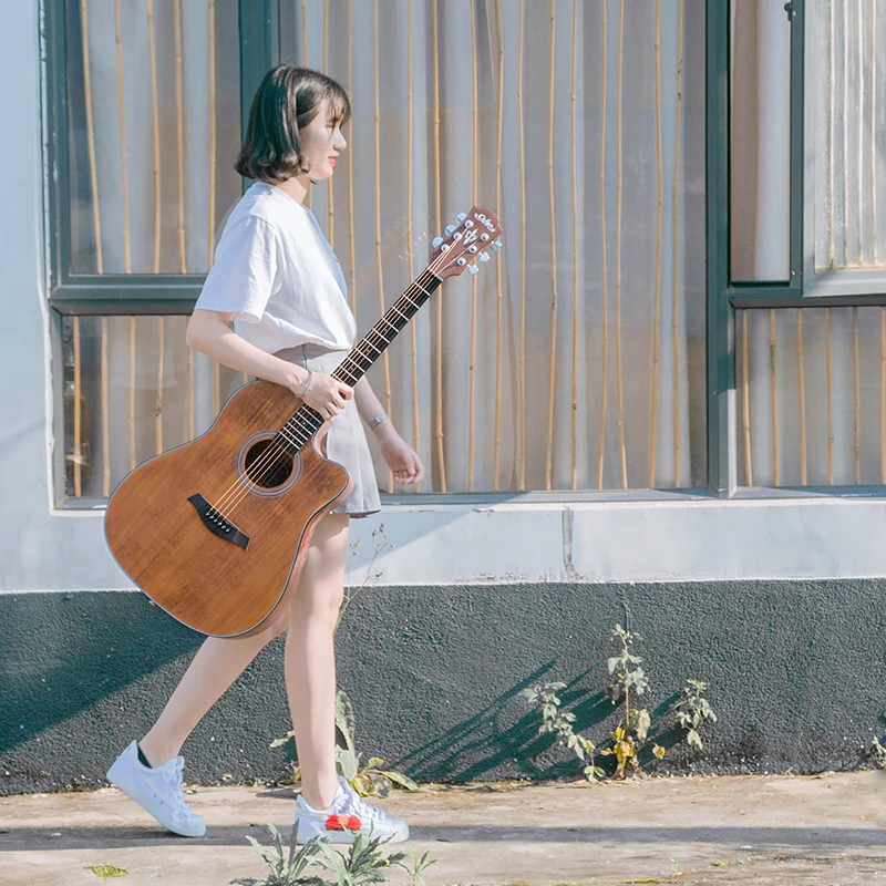 

Jazz Music Man Acoustic Guitar Professional Travel Original Folk Guitar Hollow Body Wood Veneer Guitarra Espanola Instruments