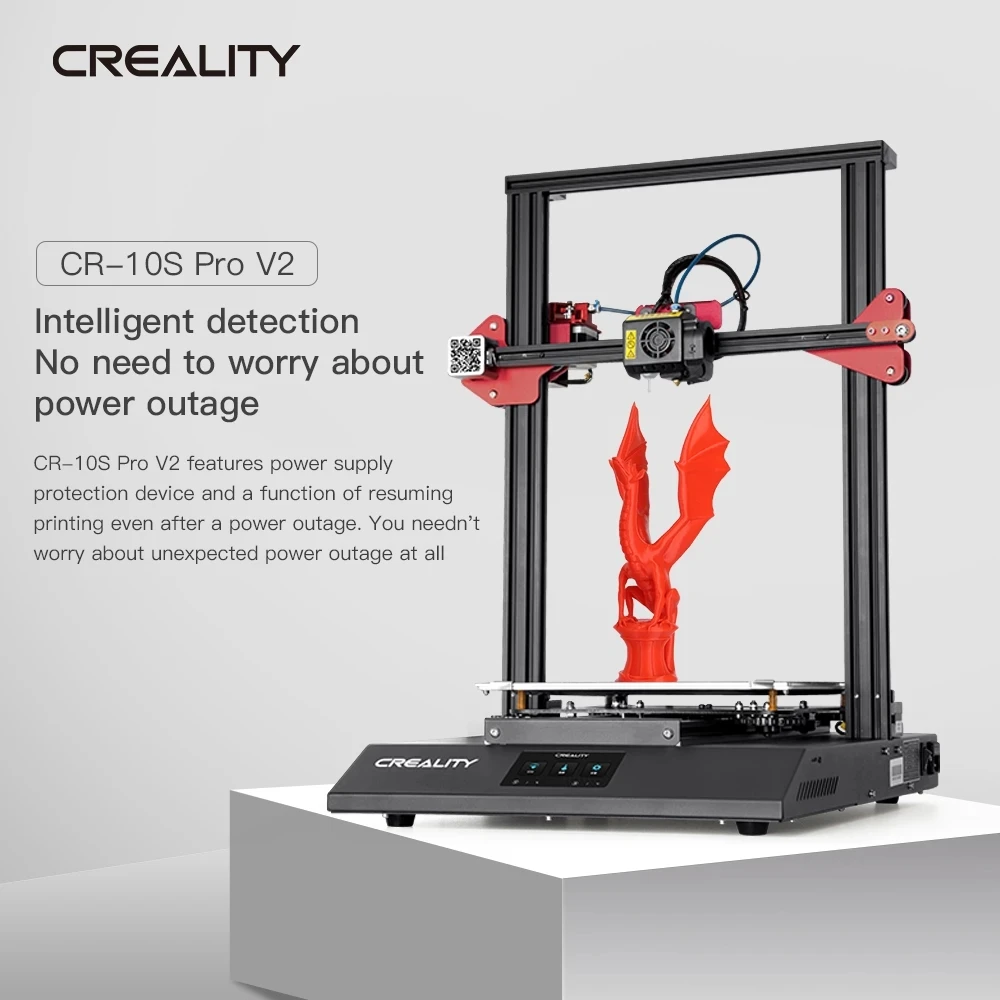 

CREALITY CR-10S Pro V2 3D Printer with BL Touch Auto-Leveling Touch Screen Resume Printing Large Build Volume 300x300x400mm