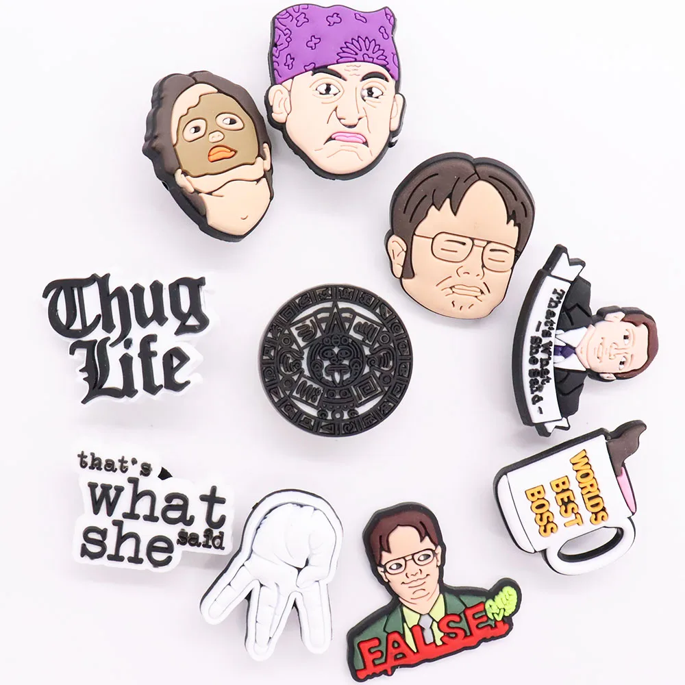 1 шт. американская драма офисный Рабочий мир лучшие подвески для обуви из ПВХ