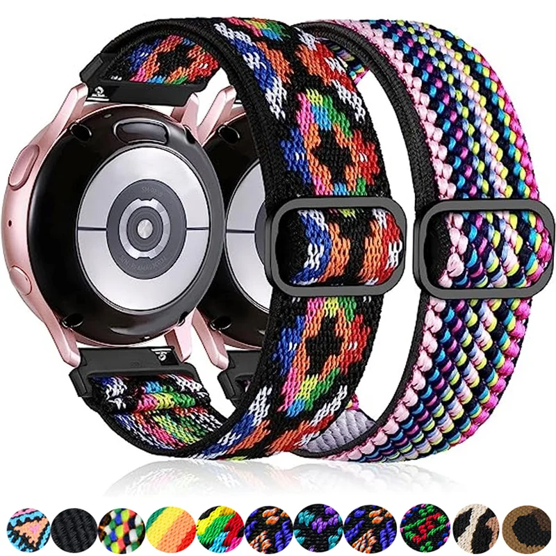 

Браслет блестящий для Samsung Galaxy Watch 4-5 Pro-6-4 classic-Active 2, эластичный браслет для huawei watch gt 2 3 4pro, 20 мм 22 мм
