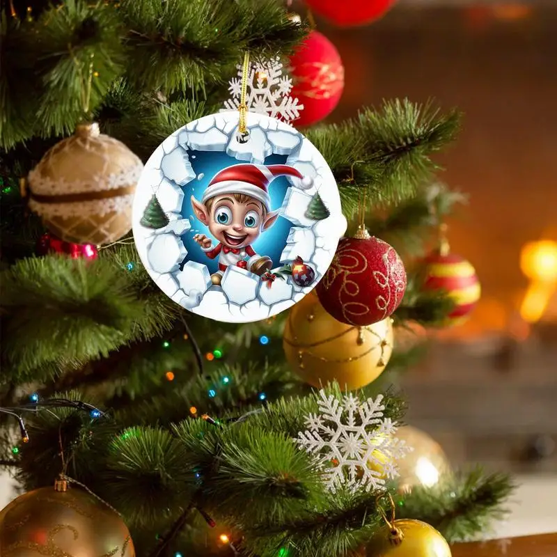 Украшения для рождественской елки акриловые 3D визуальные эффекты