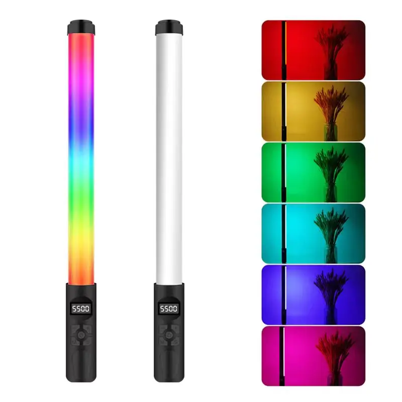 

19,68 дюймовая портативная светодиодная RGB цветная лампа с пультом дистанционного управления 3200K-5500K лампа для студийной фотосъемки для Youtube ...