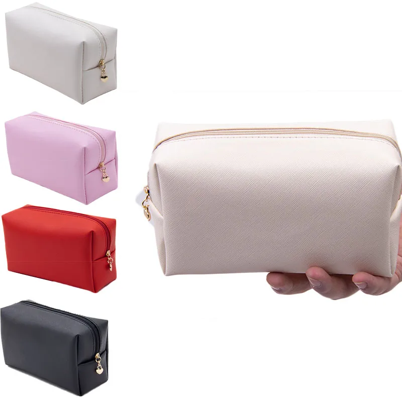 

Girls Cosmetic Bag for Makeup PU Leather Make Up Organizer Case Handbag Women Travel Toiletry Storage Pouch Make Up Case