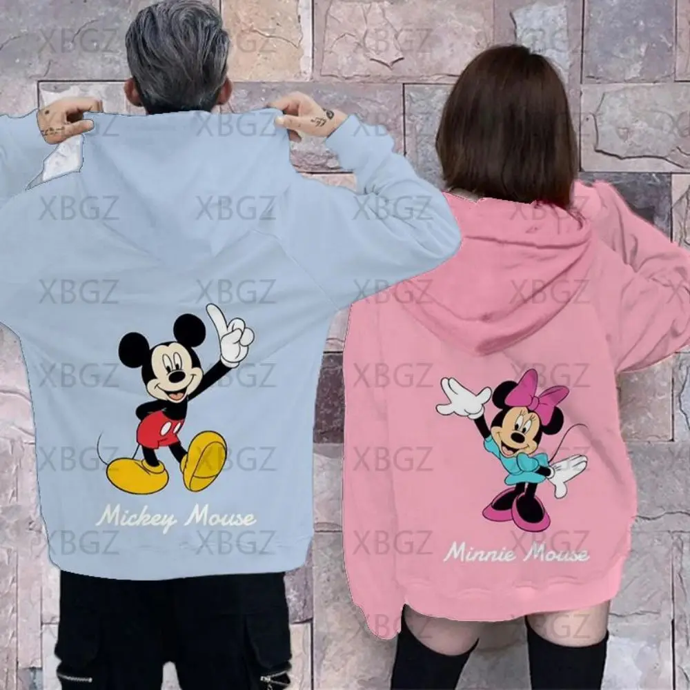 

Couple Outfit Disney Hoodies Minnie Mouse Women's Sweatshirt Woman Hoodie Children's Men's Women Clothing Mickey Y2k Print Top