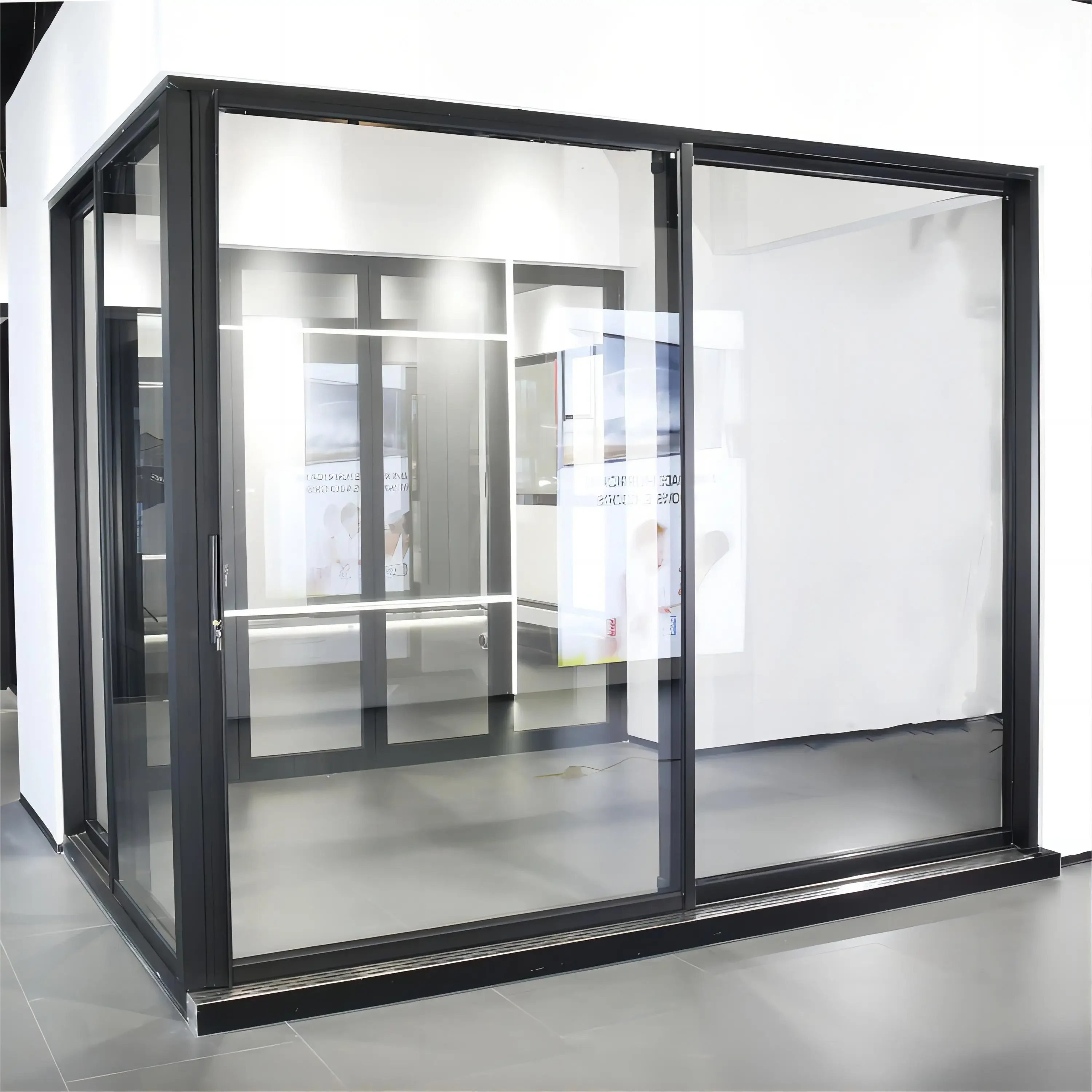 Sixinalu раздвижные двери алюминиевые панорамные из закаленного стекла для