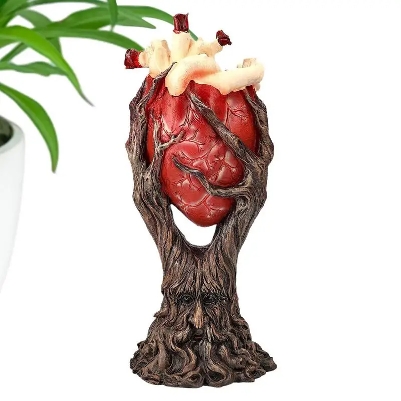 

Desktop Ornaments Resin Treant Heart Halloween Ornaments Hangable Scary Decorative Home Decor For Halloween Haunted House