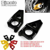bjmoto motorcycle cnc rear axle spindle chain adjuster blocks for yamaha tmax 530 500 fz8 fz1 yzf r1