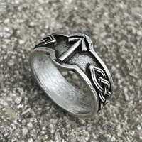 nostalgia runic tiwaz viking ring norse rune irish knot anillos mujer vintage rings for men